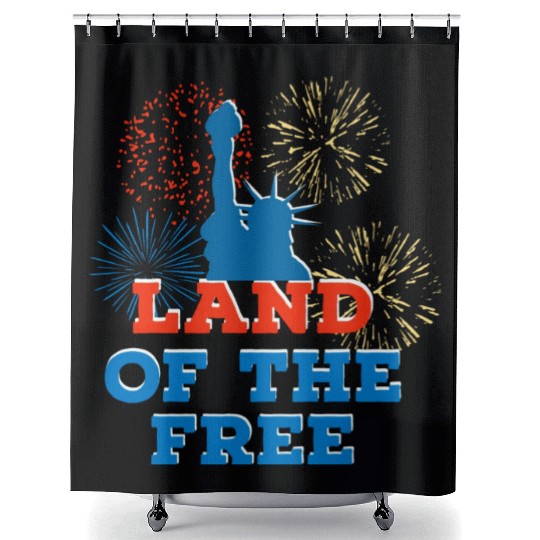 Land of the free gift Shower Curtains