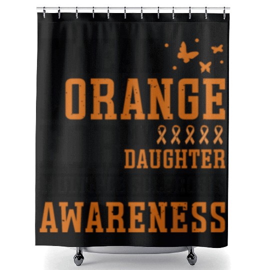 I Wear Orange For My Daughter Multiples Sclerosis Shower Curtains