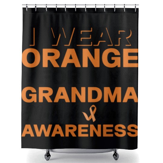 I Wear Orange For My Grandma Multiples Sclerosis Shower Curtains