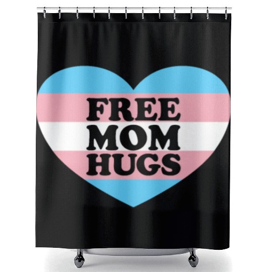 Free Mom Hugs Trans Flag LGBTQ Transgendertransgen Shower Curtains