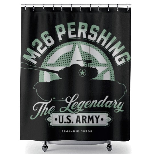 M26 Pershing | World War 2 Tank Shower Curtains
