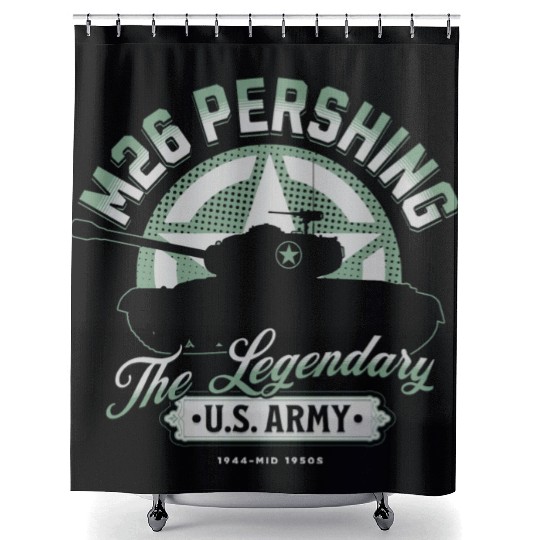M26 Pershing | World War 2 Tank Shower Curtains