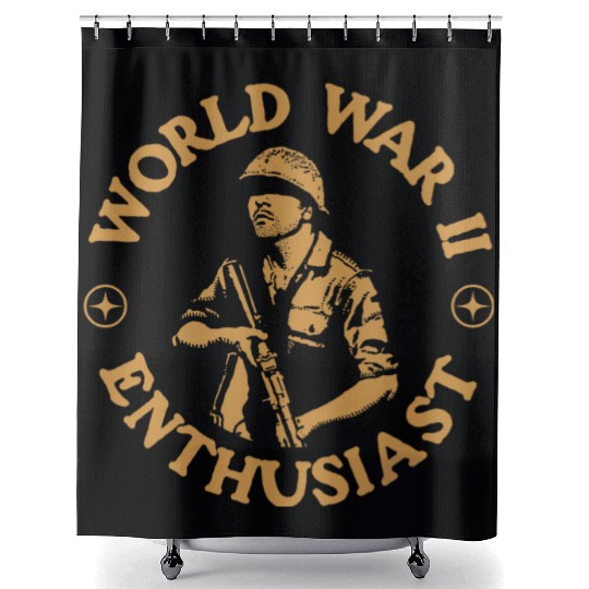 World War 2 WW2 Enthusiast Shower Curtains