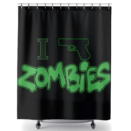I Shoot Zombies love Shower Curtains