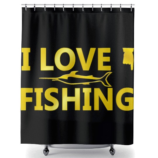 Love To Fishing Shower Curtains