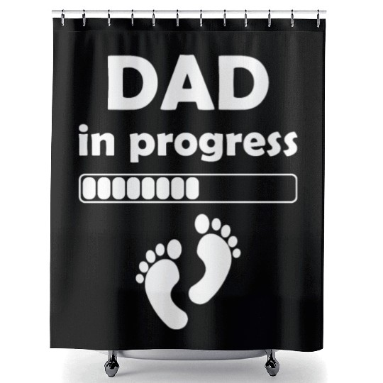 Dad In Progress - Daddy to be First Fathers Day Shower Curtains