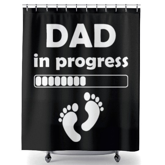 Dad In Progress - Daddy to be First Fathers Day Shower Curtains