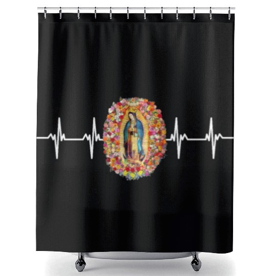 Our Lady Of Guadalupe Virgin Mary Shower Curtains