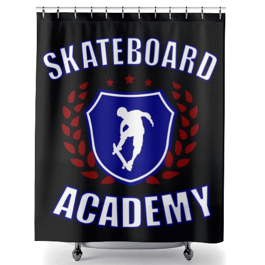 Skateboard Academy Shower Curtains
