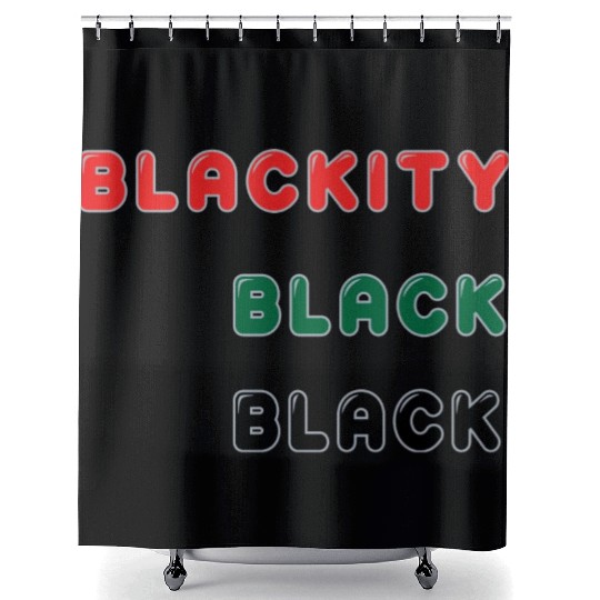 Blackity Black Black Shower Curtains