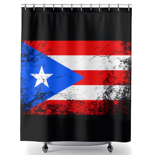 Puerto Rico National Flag Shower Curtains