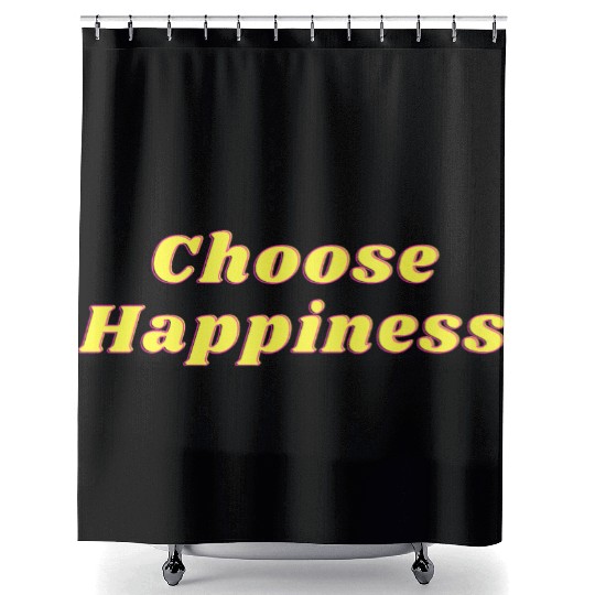 Choose Happiness Shower Curtains