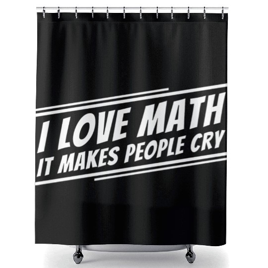 I Love Math Funny Math Teacher Shower Curtains