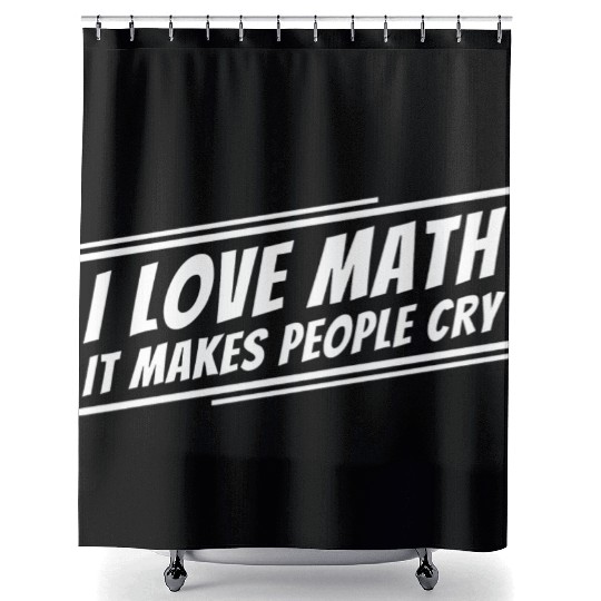 I Love Math Funny Math Teacher Shower Curtains
