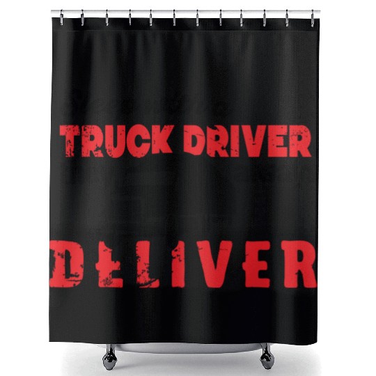 Sleep with a truck driver trending Shower Curtains