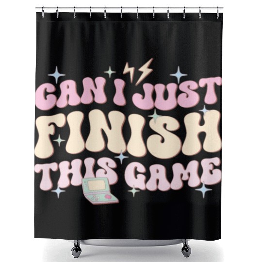 Can I Just Finish This Game, Happy Game Day Shower Curtains