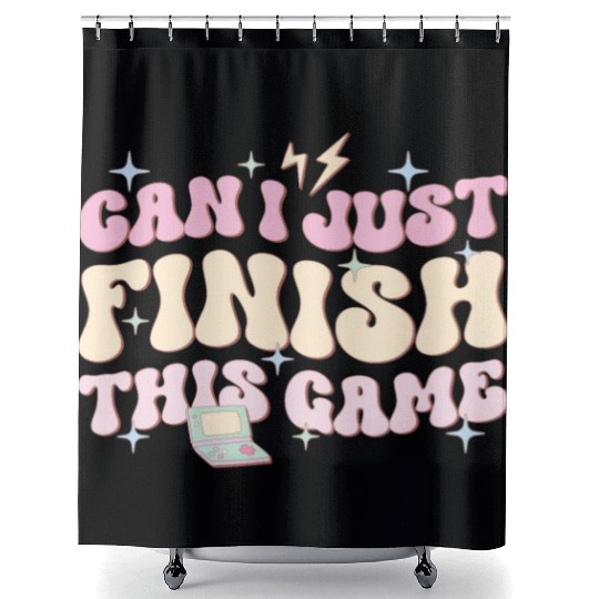 Can I Just Finish This Game, Happy Game Day Shower Curtains