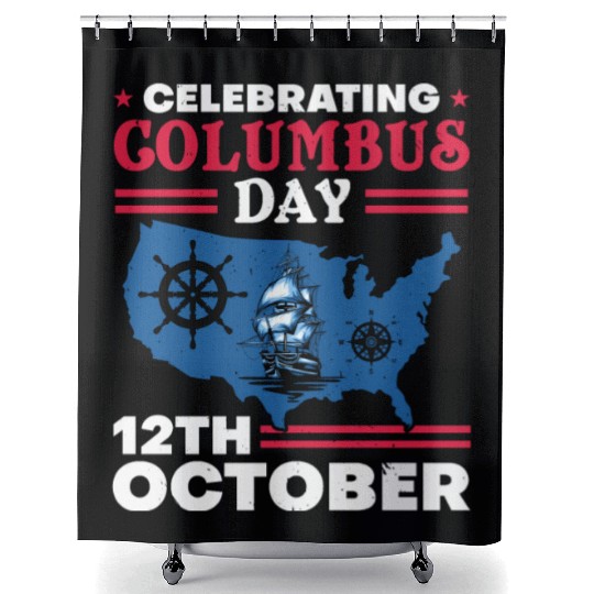 Christopher Columbus Italian American Columbus Day Shower Curtains