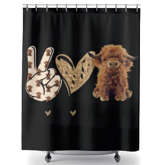Scottish Highland Cow Shower Curtains