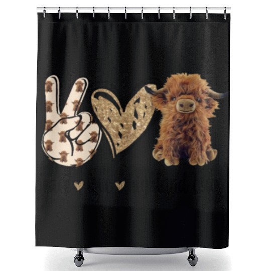 Scottish Highland Cow Shower Curtains