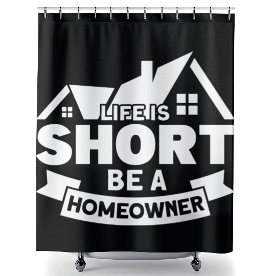 Homeowner Couples Real Estate Home Owner green Shower Curtains