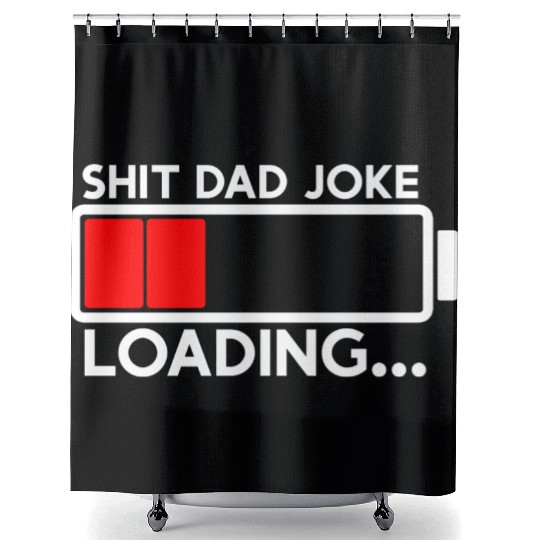 Dad Joke Loading 80s Shower Curtains