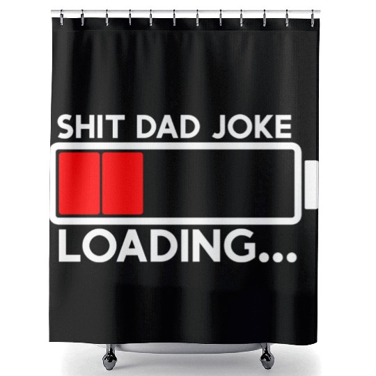 Dad Joke Loading 80s Shower Curtains