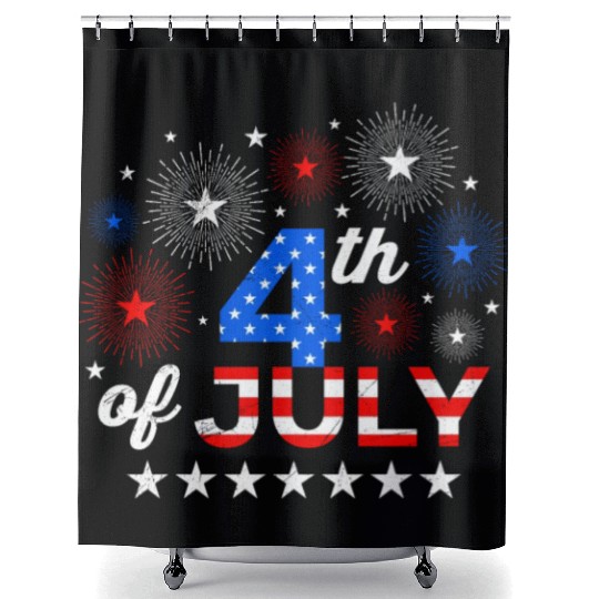 4th July Independence Day Independent America Shower Curtains