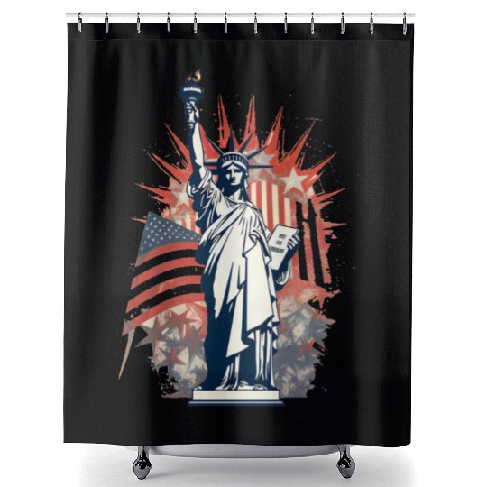 Celebrating America s Independence Day Shower Curtains