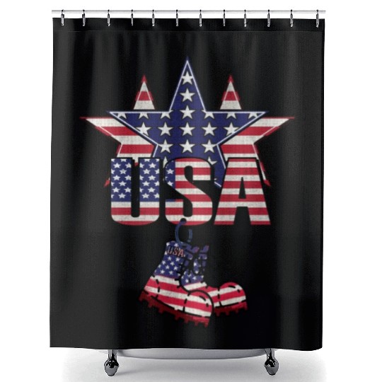 God bless America the land of the free Shower Curtains