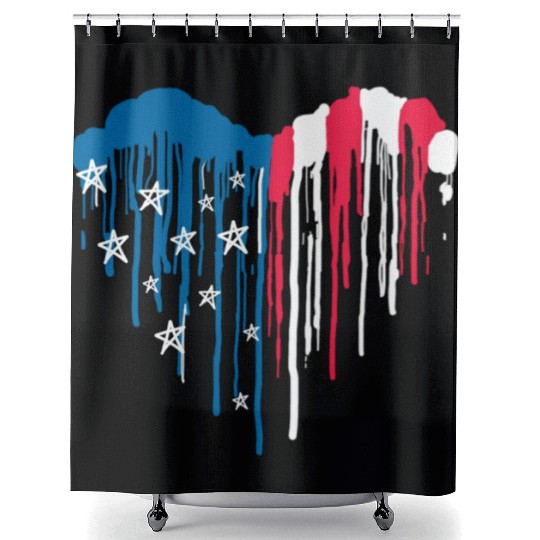 "USA: Land of the Free, Home of the Brave" Shower Curtains