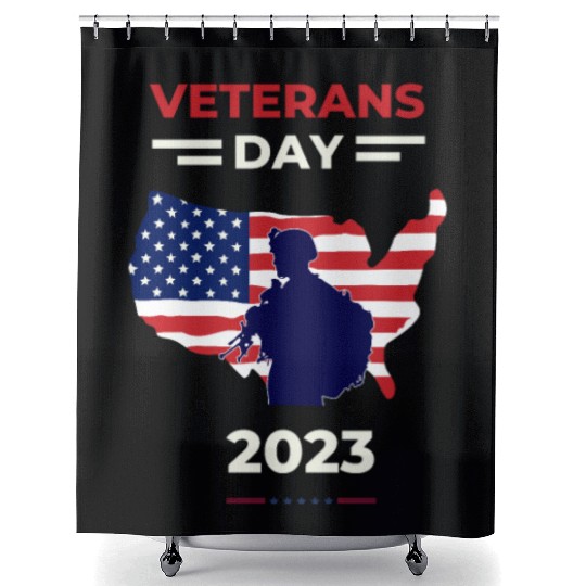 Veteran Shower Curtains for Men on Veterans Day