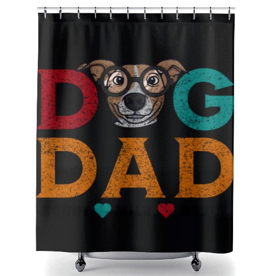 Best Dog Dad scout milo buddy Shower Curtains
