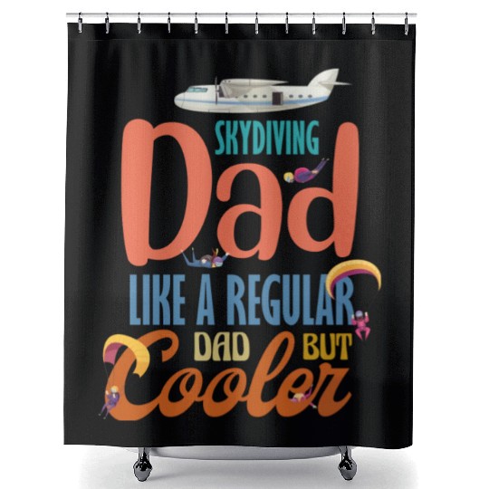 Skydiving Dad nostalgia Shower Curtains