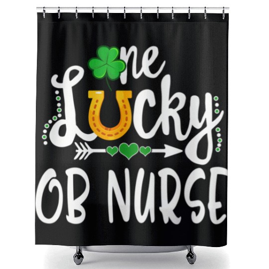 One Lucky Ob Nurse St Patricks Day Shower Curtains