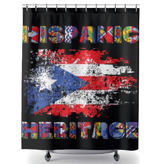 Puerto Rico Hispanic Heritage Month Shower Curtains