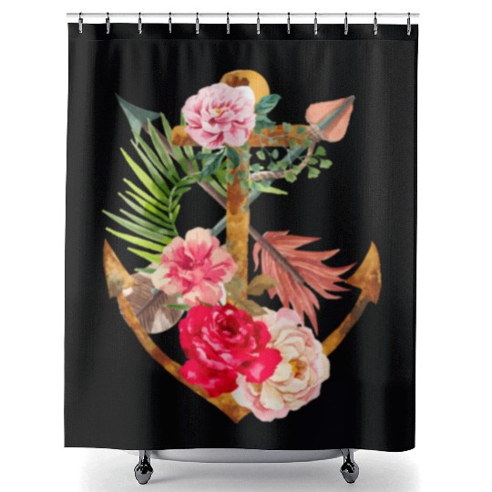 St Philomena Saints Symbols Catholic Shower Curtains