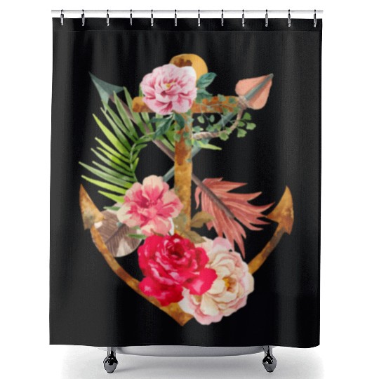 St Philomena Saints Symbols Catholic Shower Curtains