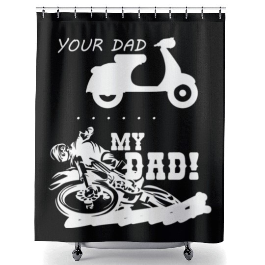 Motocross For Youth Dirtbike Biker Shower Curtains