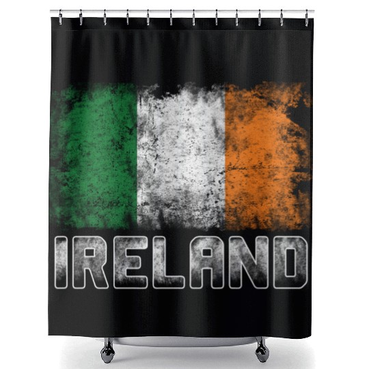 St Patrick's Day Patriotic Distressed Irish Flag Shower Curtains