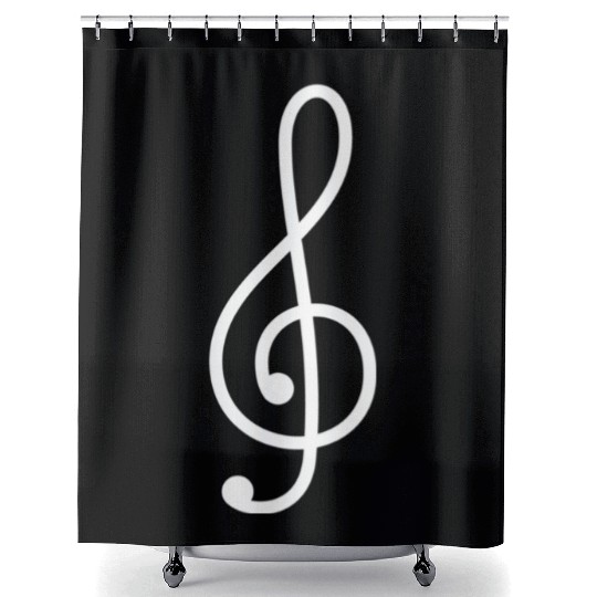 Musician Treble Clef Music Shower Curtains