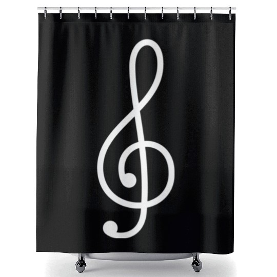 Musician Treble Clef Music Shower Curtains