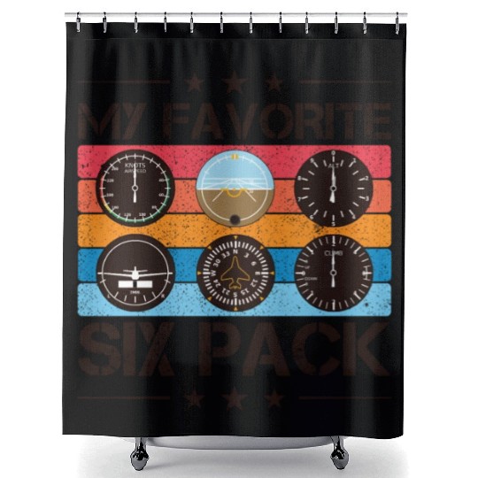 Pilot Aviation Airline Pilot Instruts Shower Curtains
