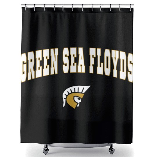 Green Sea Floyds High School Trojans Shower Curtains