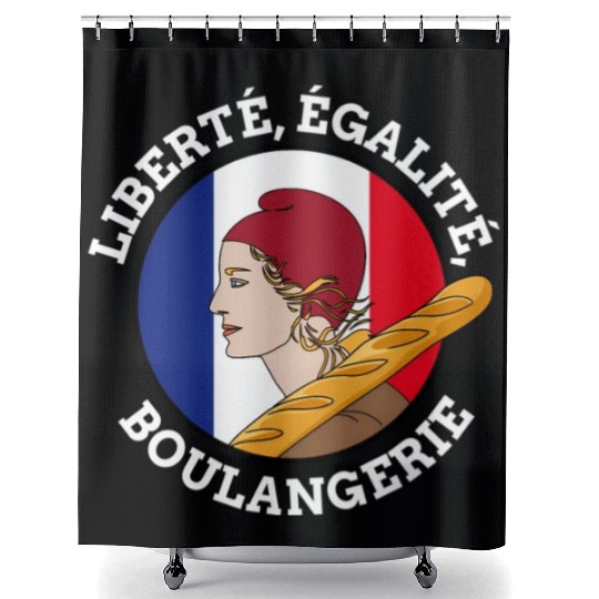 Bastille Day Marianne Of France French Revolution Shower Curtains