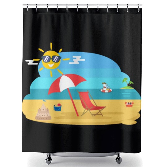 "Tropical Paradise Shower Curtains