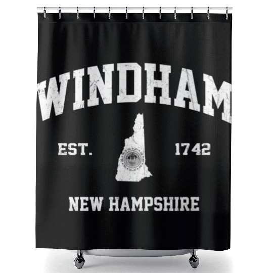 Windham New Hampshire Nh State Athletic Style Shower Curtains