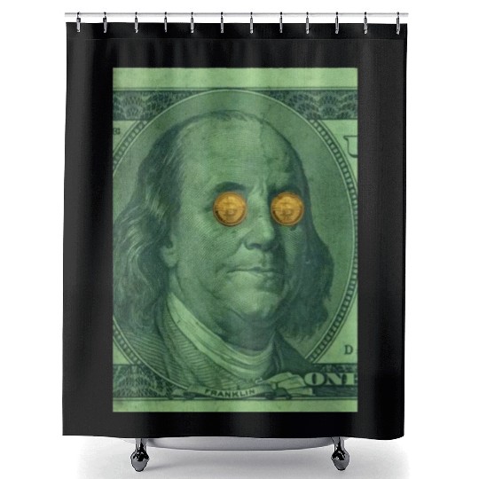 Benjamin Franklin Bitcoin Shower Curtains