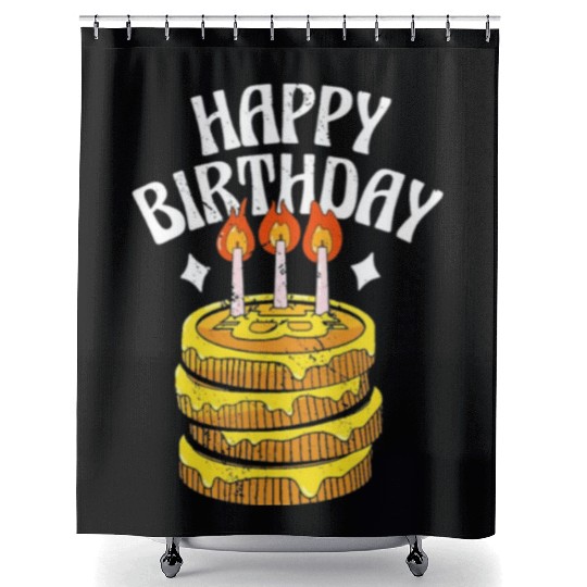 HAPPY BIRTHDAY-Bitcoin Coin Shower Curtains