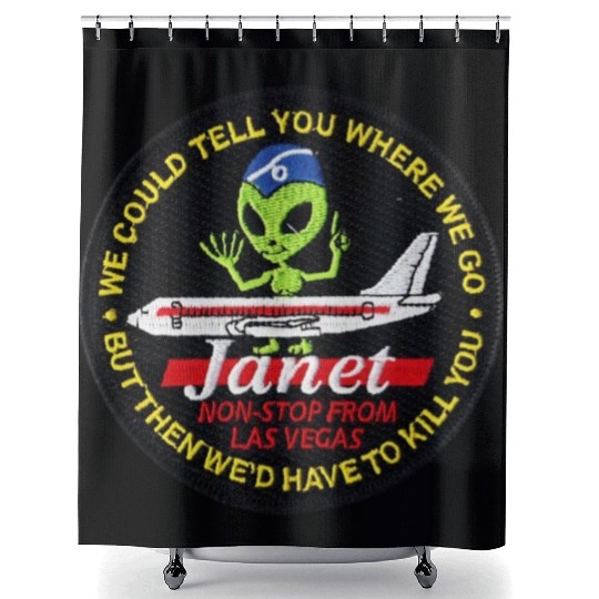 Area 51 Janet Flight Shower Curtains
